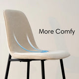 Oslo Modern Chenille Dining Chair with Metal Legs (Set of 4)