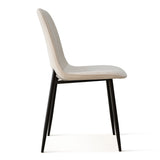 Oslo Modern Chenille Dining Chair with Metal Legs (Set of 4)