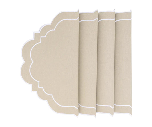 Beige Oval Placemats