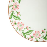 Martha Stewart Plates and Bowls Set, 16 Piece Dinnerware Set for 4, Pink/Green