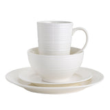 Gibson Home Amelia Court 16-Piece Fine Ceramic Dinnerware Set - White