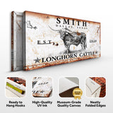 Longhorn Rustic Cattle Sign III