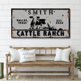 Angus Cattle Ranch Sign