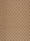 Kuval Checkered Brown Outdoor Rug