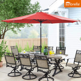 PATIO TREE 11ft Patio Octagon Market Umbrella with Sunbrella® Fabric (Jockey Red)