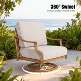 Arcadia 2 Piece Swivel Lounge Chair and End Table