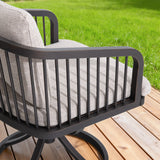 Asheville 7 Pieces Patio Rectangular Dining Table Set