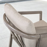 Amalfi Rectangular Aluminum Patio Dining Set with 6 Dining Chairs