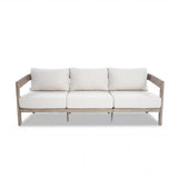 Harmonti 6 Pieces Teak Finish Aluminum Patio Swivel Furniture Set With Ottoman