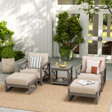 Marindo 5-Piece Aluminum Patio Lounge Chair Set