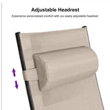 PURPLE LEAF Replacement Textilene Headrest Pillow for Chaise Lounge