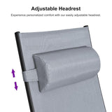 PURPLE LEAF Replacement Textilene Headrest Pillow for Chaise Lounge