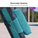 PURPLE LEAF Textilene Replacement Headrest Pillow for Chaise Lounge