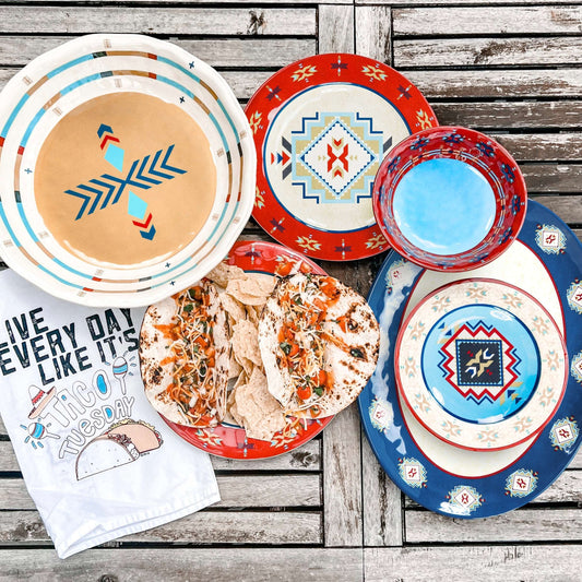 Spirit Valley 14PC Melamine Dinnerware Set, 2 MOQ