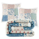 Patchwork Paisley Campfire Sherpa Throw