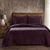 Stella Faux Silk Velvet Pintuck Quilt