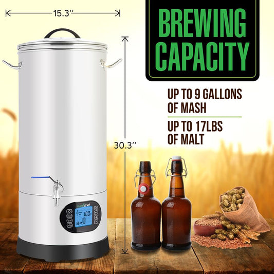 Home Beer Brewing Machine With Inner Malt Pipe And Filter Screen