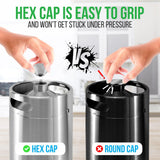 Homebrew  Double Wall Mini Keg Beer Dispenser - 128 Oz. Double Wall Mini Keg With Cap Spear, Metal Tap Co2 Aluminum Regulator System