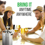 Homebrew  Double Wall Mini Keg Beer Dispenser - 128 Oz. Double Wall Mini Keg With Cap Spear, Metal Tap Co2 Aluminum Regulator System