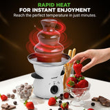 Electric Chocolate Fondue Pot - Countertop Chocolate Fondue Maker Fountain Chocolate Melter With 3-Tiers