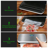 Automatic Food Vacuum Sealer - Electric Air Sealing Preserver System (Silver)