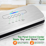 Automatic Food Vacuum Sealer - Electric Air Sealing Preserver System (Silver)