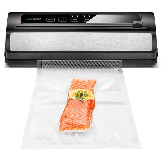 Automatic Food Vacuum Sealer - Electric Air Sealing Preserver System With Reusable Vacuum Food Bags