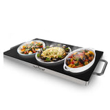 Electric Warming Tray / Food Warmer With Non-Stick Heat-Resistant Glass Plate (19.8'' X 11.9'' Heating Surface)