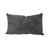 Western Suede Antique Silver Concho & Studded Lumbar Pillow