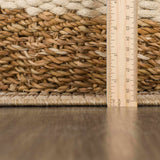 Isoko Bordered Faux Jute Outdoor Rug
