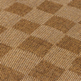 Kuval Checkered Brown Outdoor Rug