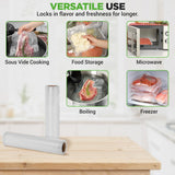 Vacuum Sealer Bags - Universal Air Vac Sealing Bags (2 Rolls, 20’ Ft. Total Length)