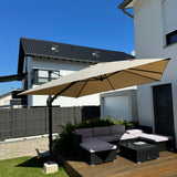 PURPLE LEAF Best Value Cantilever Patio Umbrella with Left-Right Tilt and 360° Swivel Outdoor Umbrellas