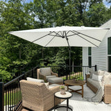 PURPLE LEAF Best Value Cantilever Patio Umbrella with Left-Right Tilt and 360° Swivel Outdoor Umbrellas