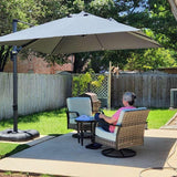 PURPLE LEAF Best Value Cantilever Patio Umbrella with Left-Right Tilt and 360° Swivel Outdoor Umbrellas