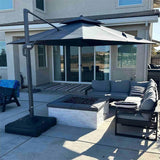 PURPLE LEAF UV50+ Fade Resistant Cantilever Umbrella, Patio Umbrellas with Base