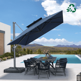 PURPLE LEAF Eco-friendly Fade Resistant Patio Umbrella High Quality Cantilever Umbrella