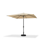 PURPLE LEAF Black Frame Outdoor Market Umbrellas Yard Tilting Patio Table Umbrella with Base