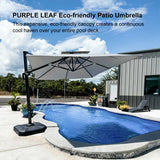 PURPLE LEAF Eco-friendly Fade Resistant Patio Umbrella High Quality Cantilever Umbrella