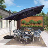 PURPLE LEAF Patio Outdoor Large Umbrella Square and Rectangular Cantilever Yard Sun Umbrellas