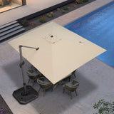 PURPLE LEAF Patio Outdoor Large Umbrella Square and Rectangular Cantilever Yard Sun Umbrellas