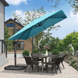 PURPLE LEAF Patio Outdoor Large Umbrella Square and Rectangular Cantilever Yard Sun Umbrellas