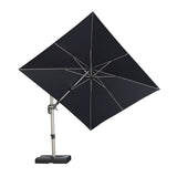 PURPLE LEAF Deluxe Left-Right Tilting Patio Umbrella Outdoor Swivel Cantilever Umbrellas