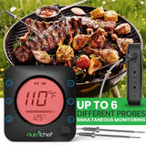 Smart Bluetooth Bbq Grill Thermometer - Digital Display, Wireless Remote Alert Ios Android Phone