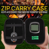 Bluetooth Wireless Bbq Digital Thermometer - Includes 2 Temperature Probes And Travel Case With Digital Lcd Display Screen