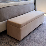 Paxton 60" Velvet Storage Bench with Hidden Lift Top