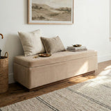 Paxton 60" Velvet Storage Bench with Hidden Lift Top