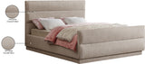 Paxton King Bed - Luxurious Chenille Upholstered Design with Channel Tufted Headboard for Comfort