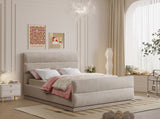 Paxton King Bed - Luxurious Chenille Upholstered Design with Channel Tufted Headboard for Comfort