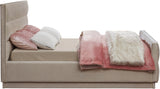 Paxton King Bed - Luxurious Chenille Upholstered Design with Channel Tufted Headboard for Comfort